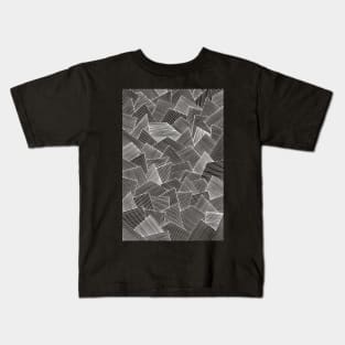 Zentangle Blocks - White Lace Kids T-Shirt